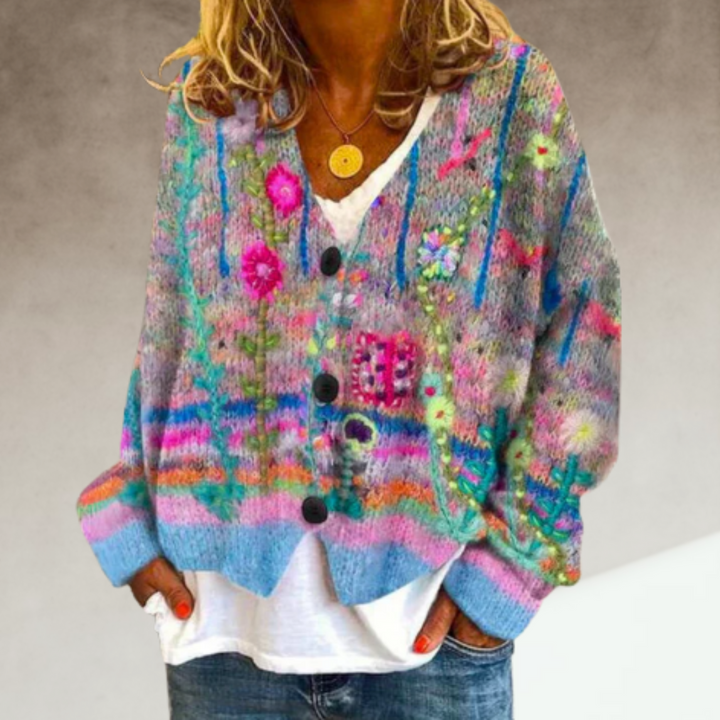 Evie | Cardigan Fleuri