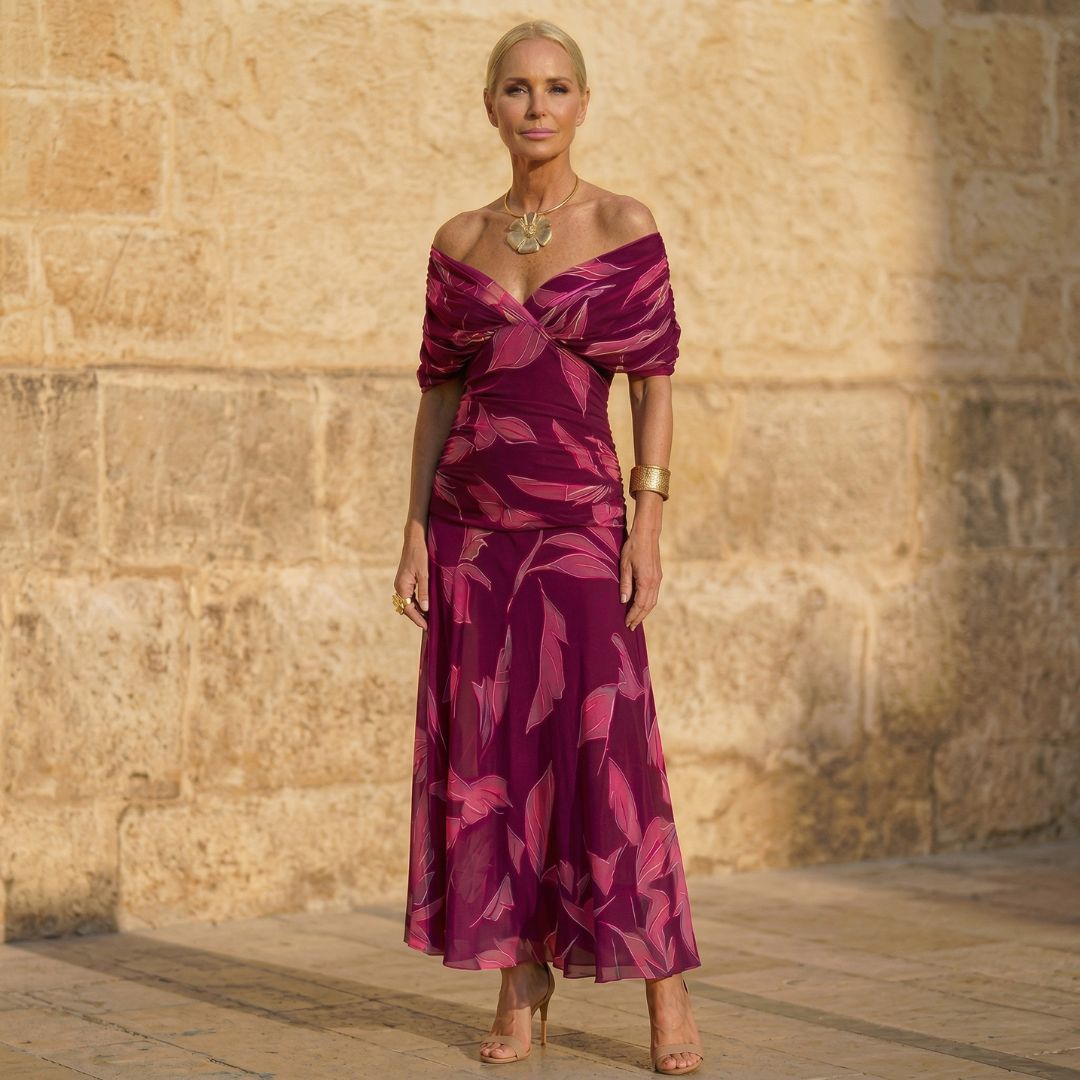 Celeste | Robe élégante aux feuilles