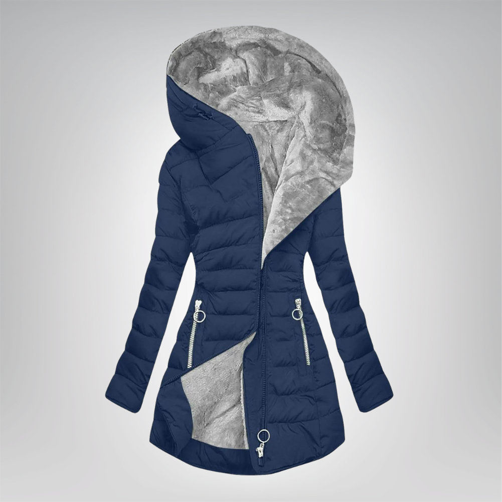 Émeraude | Manteau Douillet Doublé en Fourrure
