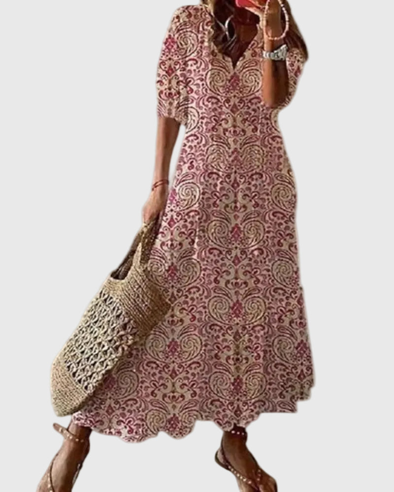 Amalia |Robe maxi d’été bohème vintage