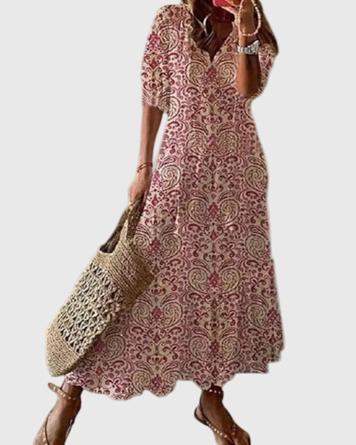 Amalia |Robe maxi d’été bohème vintage