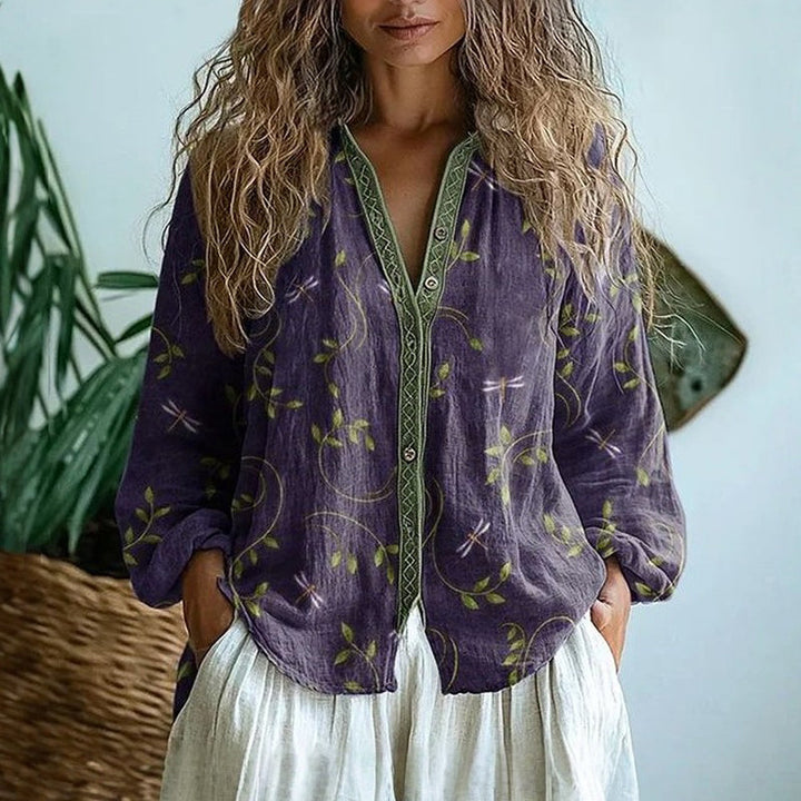 Brianna | Chemise élégante vintage à imprimé floral