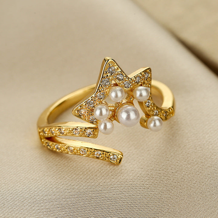 Bague étoile élégante