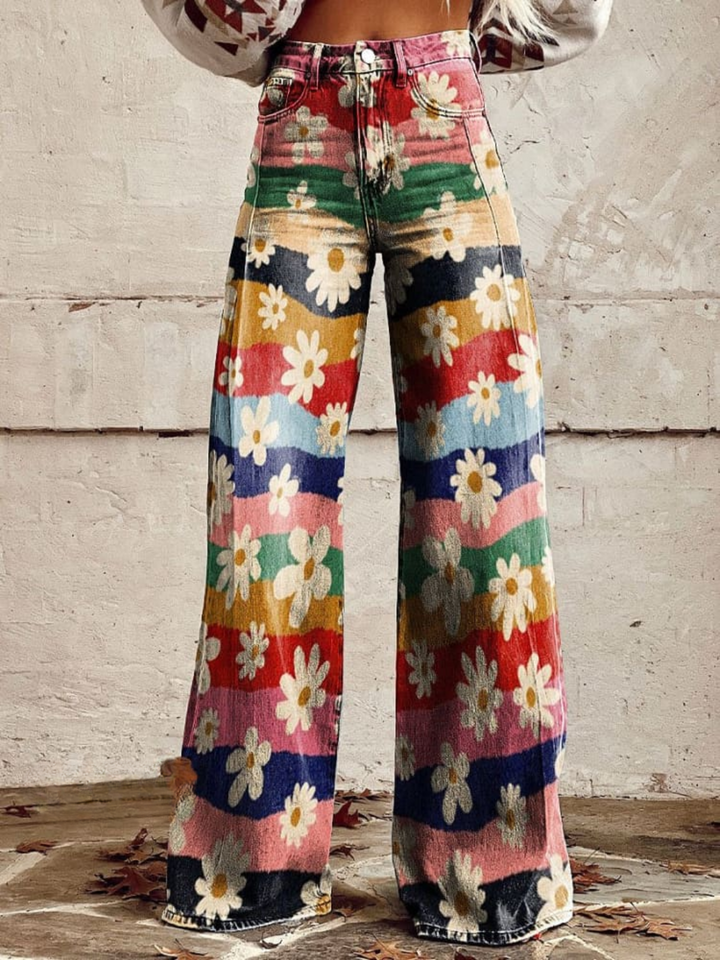 Léon - Pantalons Floraux Élégants