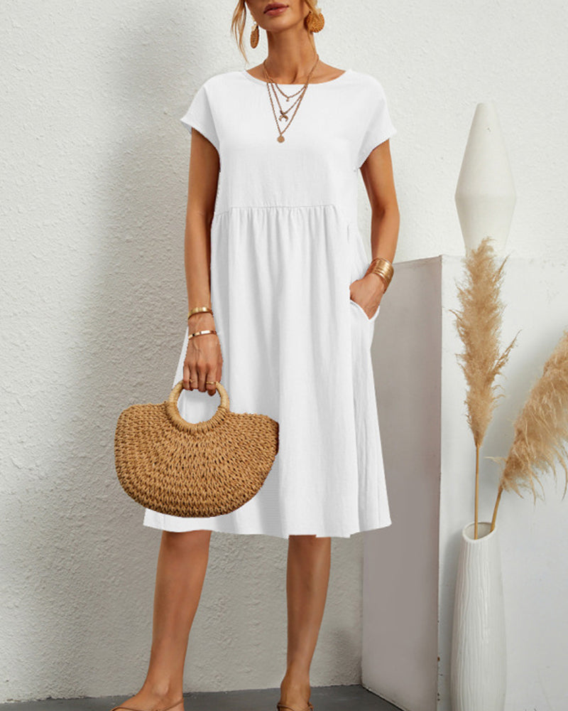 Robe ample à encolure ronde