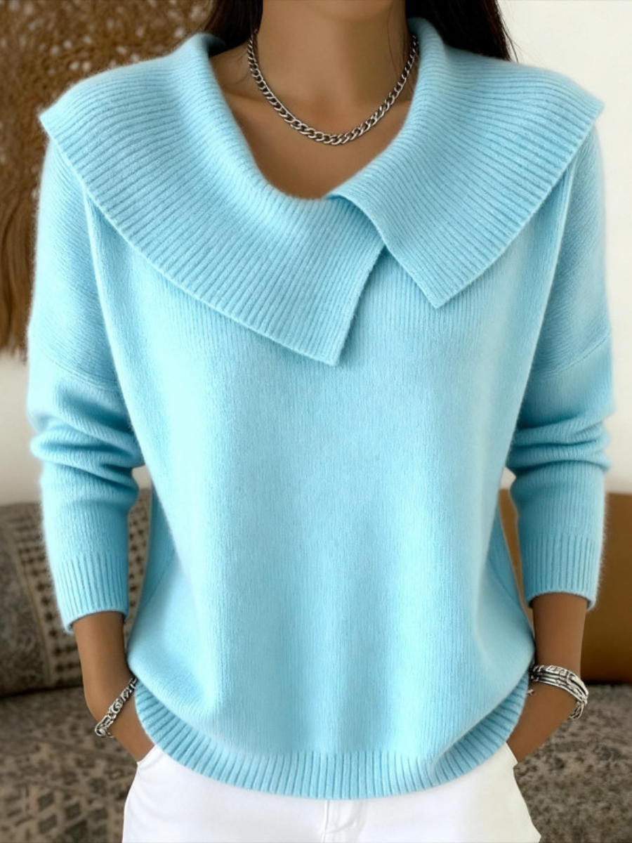 Pull chaud à col doux