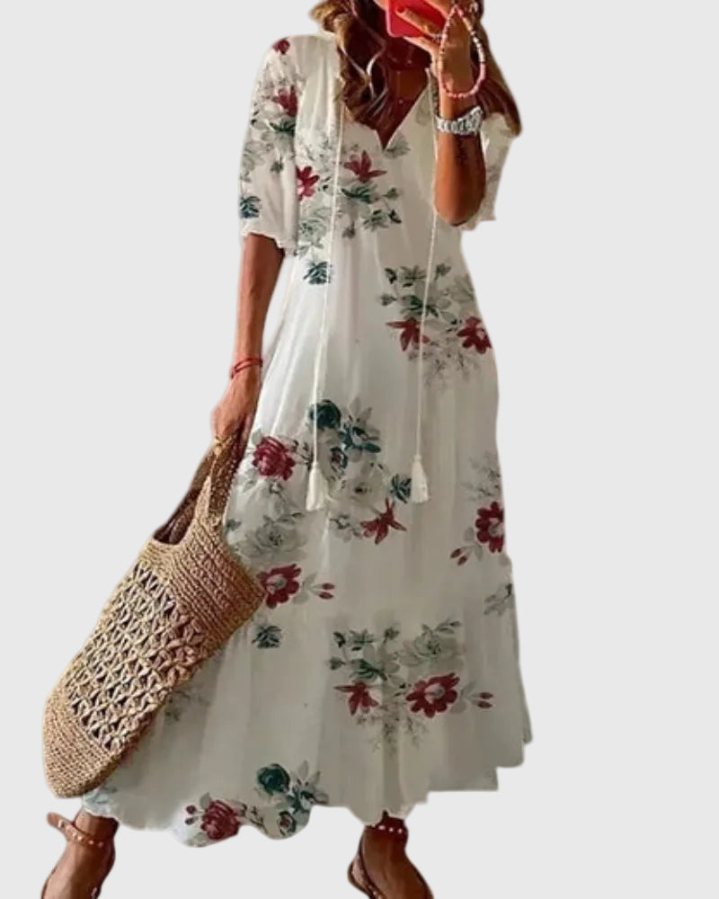 Amalia |Robe maxi d’été bohème vintage