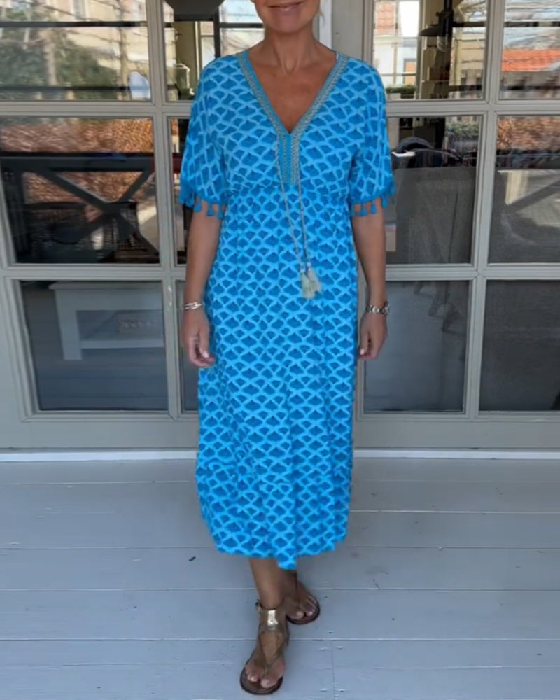 Winona | Robe à Franges en V d'Été