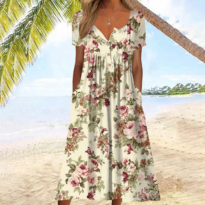 Robe Vintage À Imprimé Floral