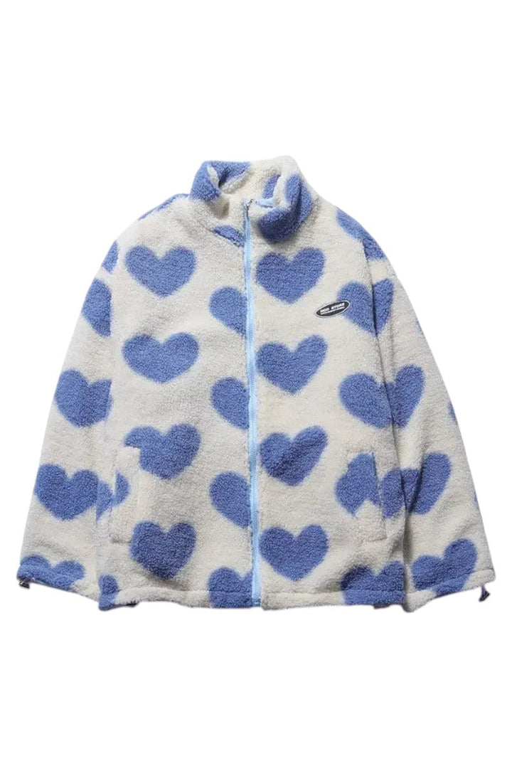 ATELIER-DURAND | VESTE DOUBLE FACE AVEC MOTIF CŒURS