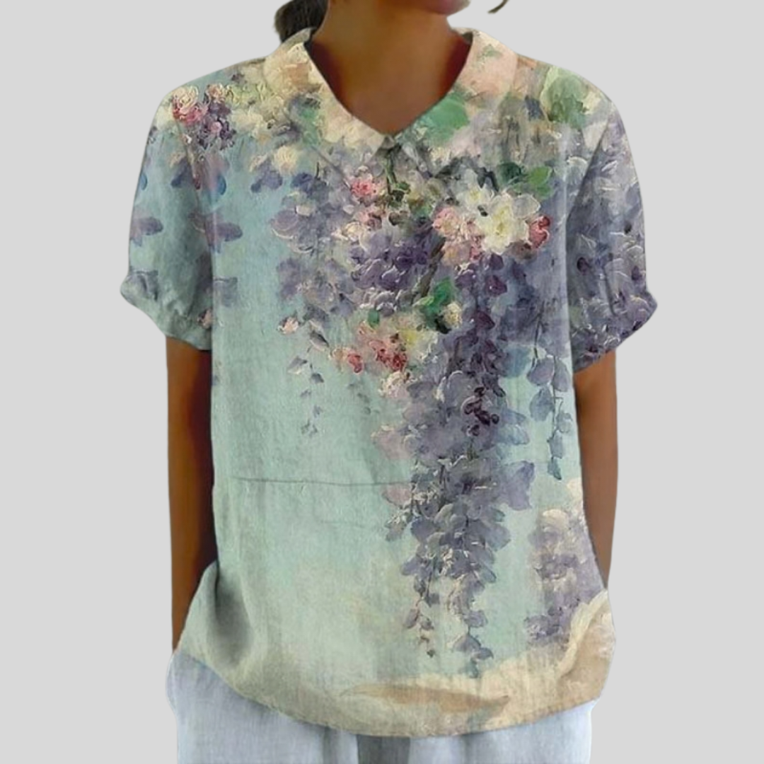 Top Élégant avec Fleurs