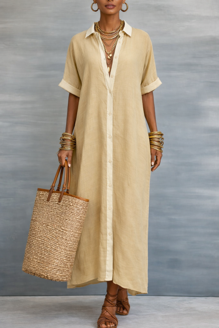 Manelle™ | Robe Maxi avec Ligne Minimaliste