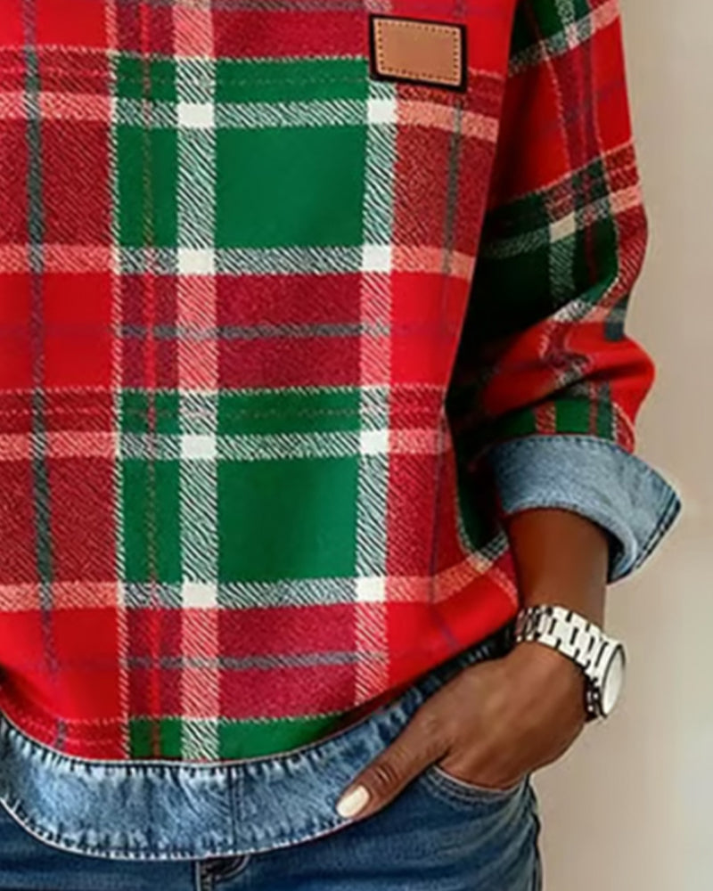 Sweatshirt avec patchwork
