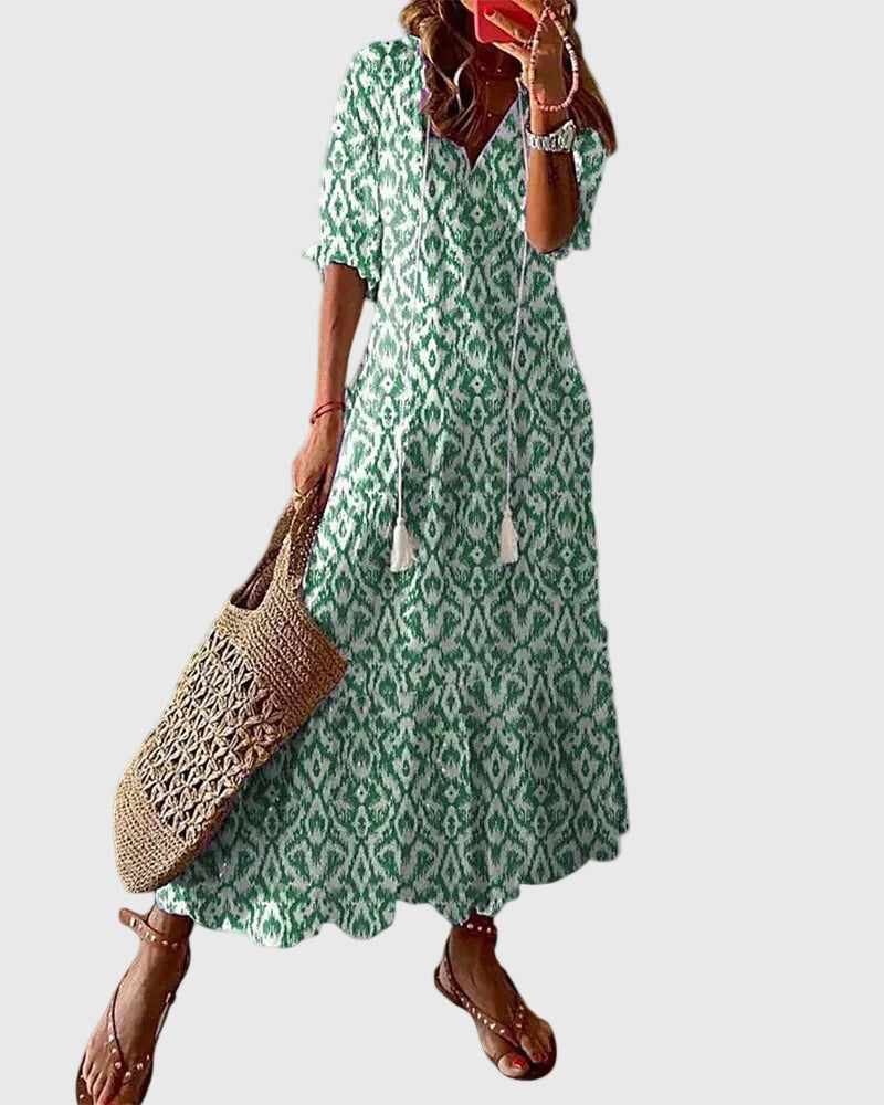 Amalia |Robe maxi d’été bohème vintage