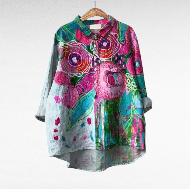 Thérèse | Blouse estivale élégante en lin