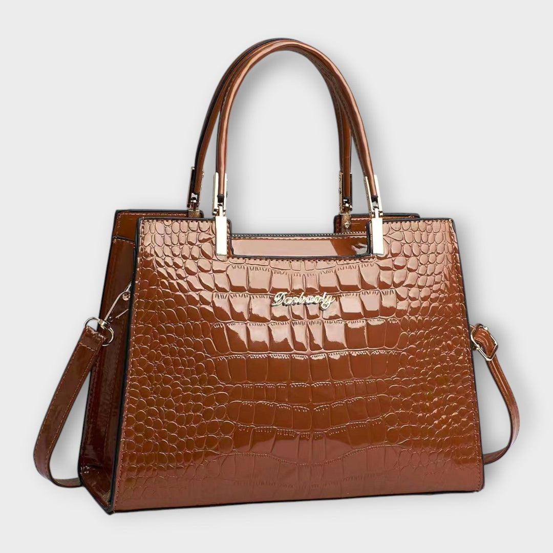 Sac à main en cuir de crocodile brillant