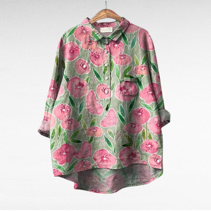 Thérèse | Blouse estivale élégante en lin