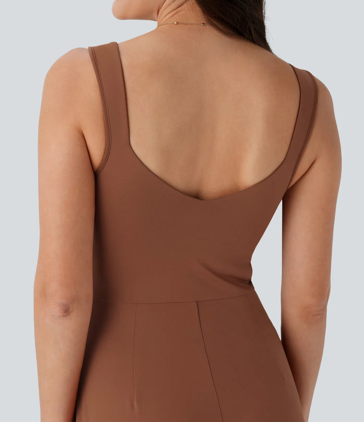 Combinaison décontractée dos nu avec poches latérales