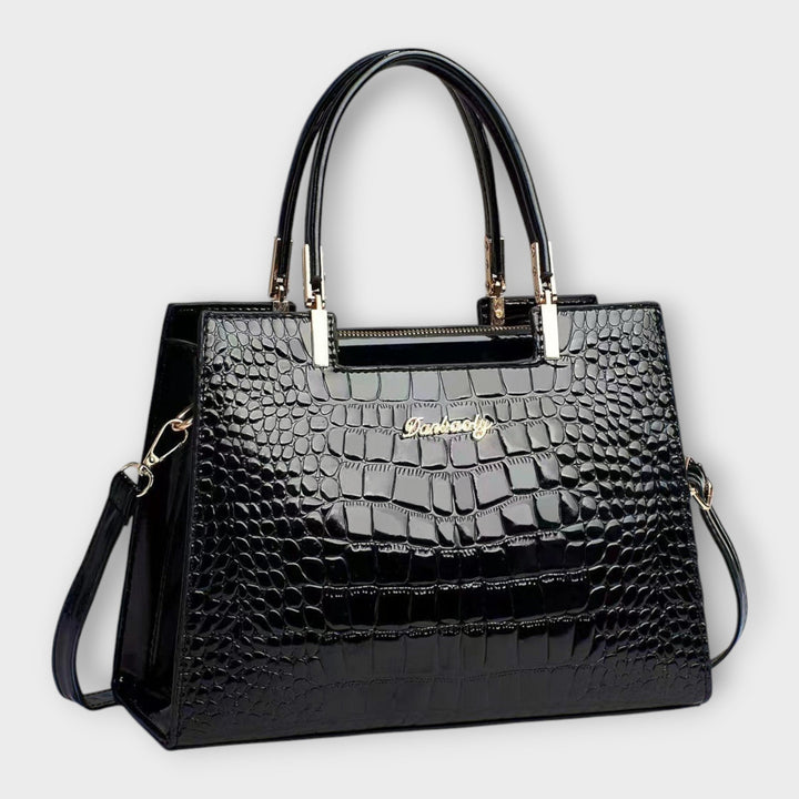 Sac à main en cuir de crocodile brillant