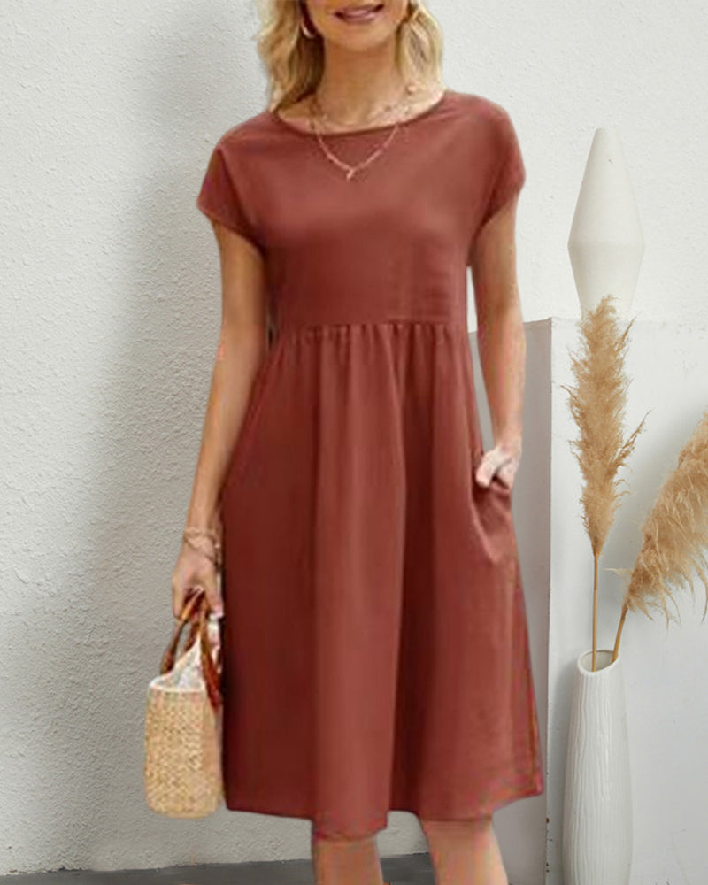 Robe ample à encolure ronde