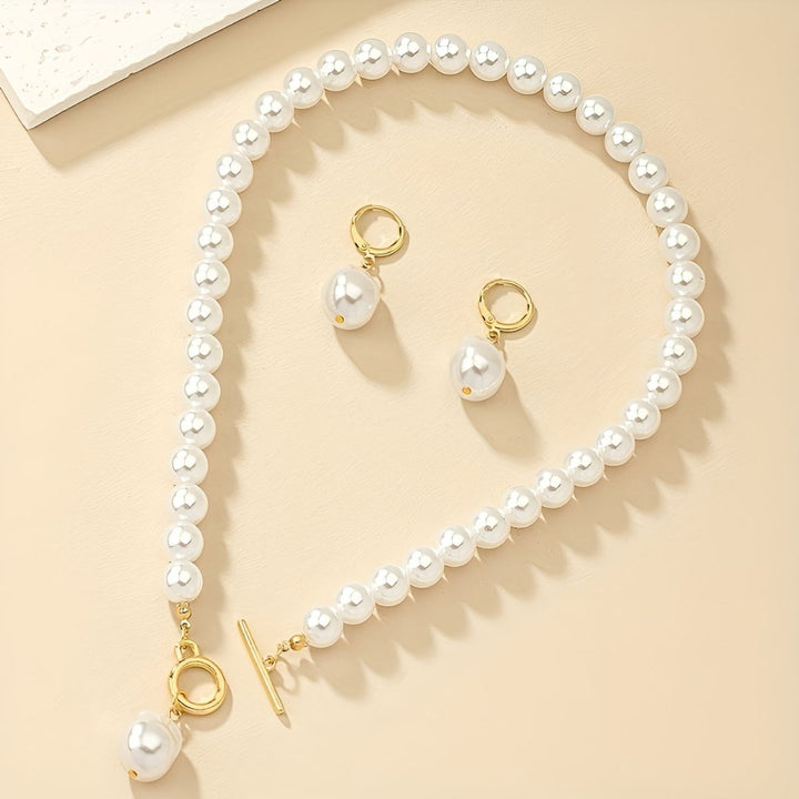 Ensemble Collier et Boucles d'oreilles en Perles