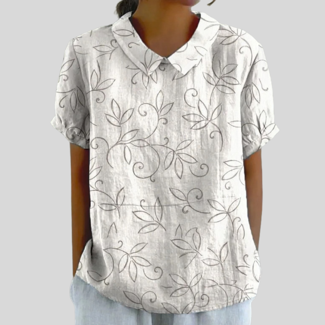 Haut Floral Confortable Élégant