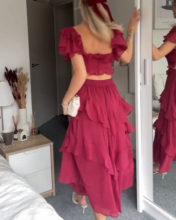 Quinlan | Robe Élégante Taille Haute avec Dentelle