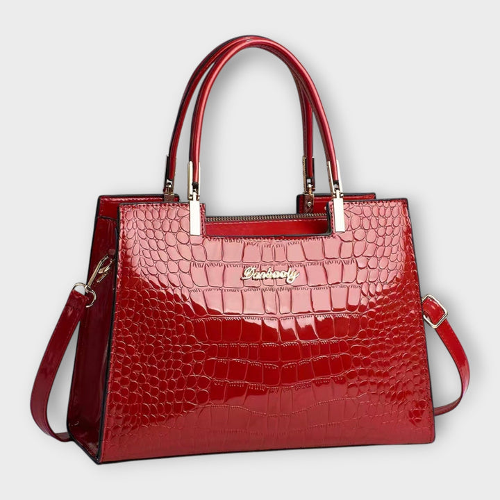 Sac à main en cuir de crocodile brillant