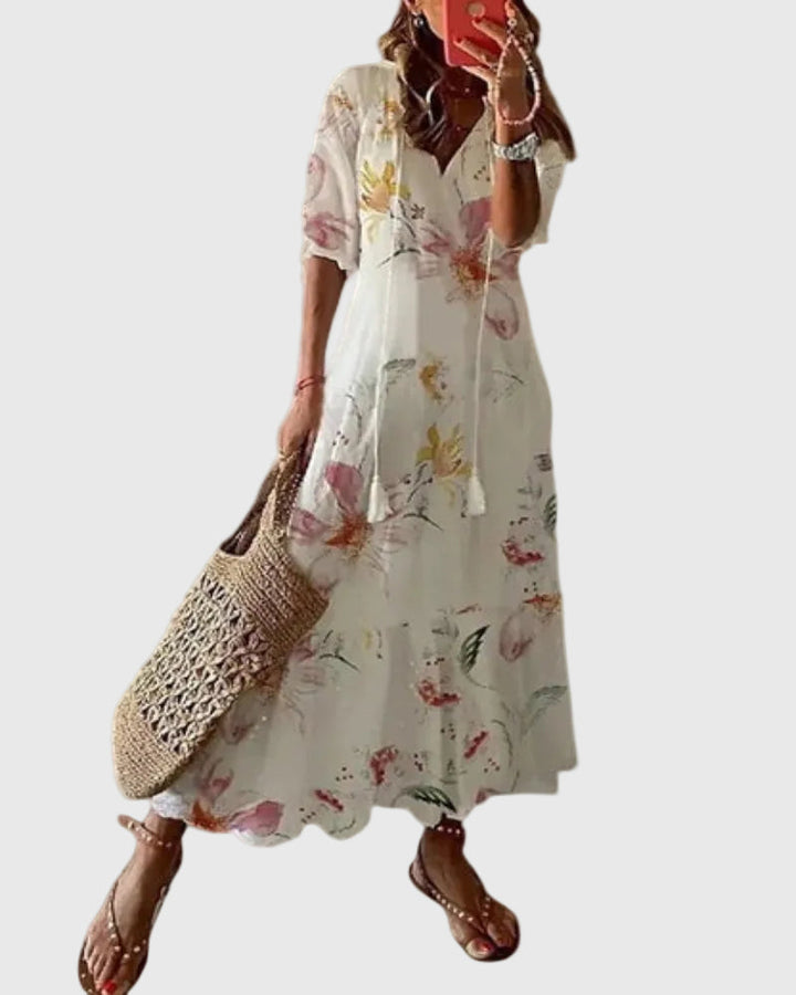 Amalia |Robe maxi d’été bohème vintage