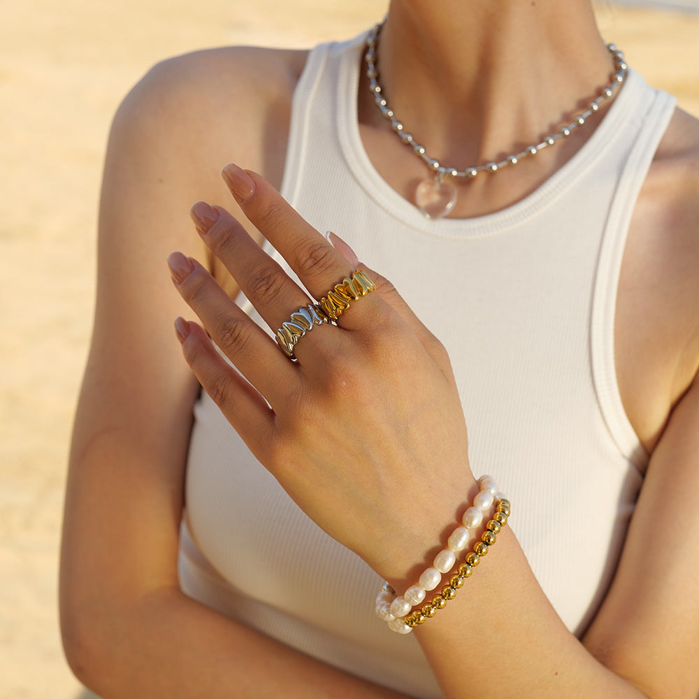Bague cœurs infini