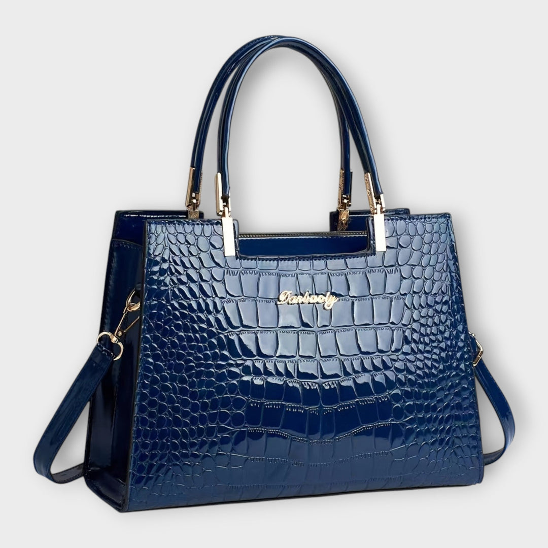 Sac à main en cuir de crocodile brillant