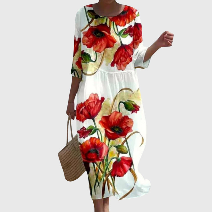 Hayley | Robe maxi fleurie élégante