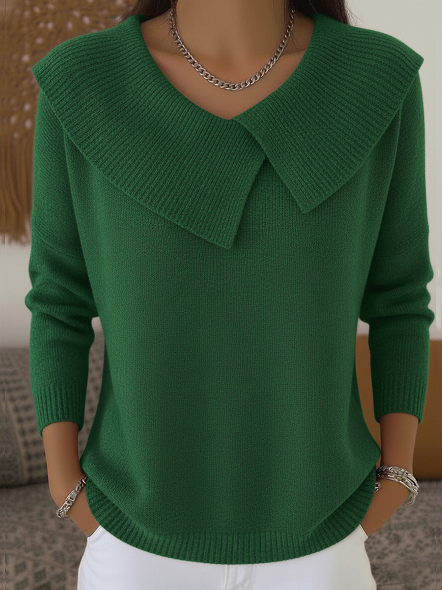 Pull chaud à col doux