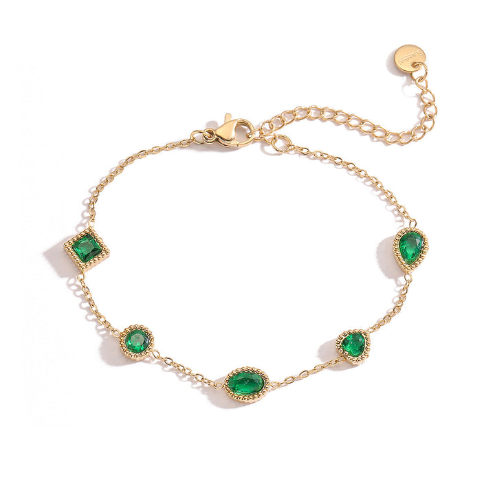 Bracelet élégant émeraude