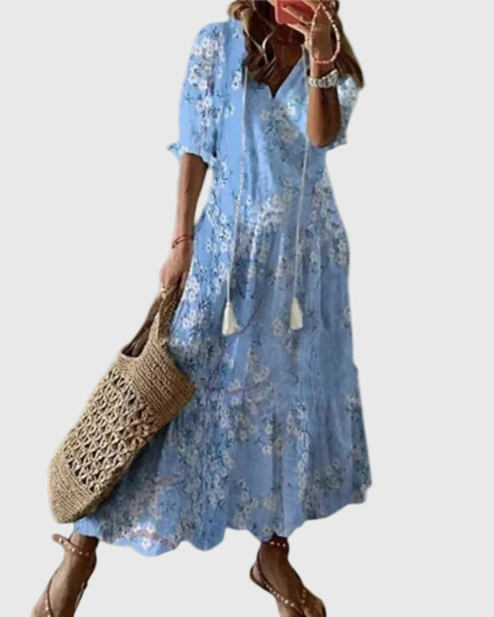 Amalia |Robe maxi d’été bohème vintage