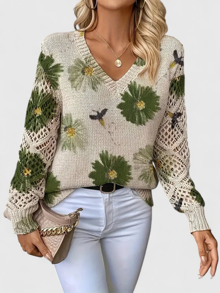 Aurelia | Pull élégant avec design floral