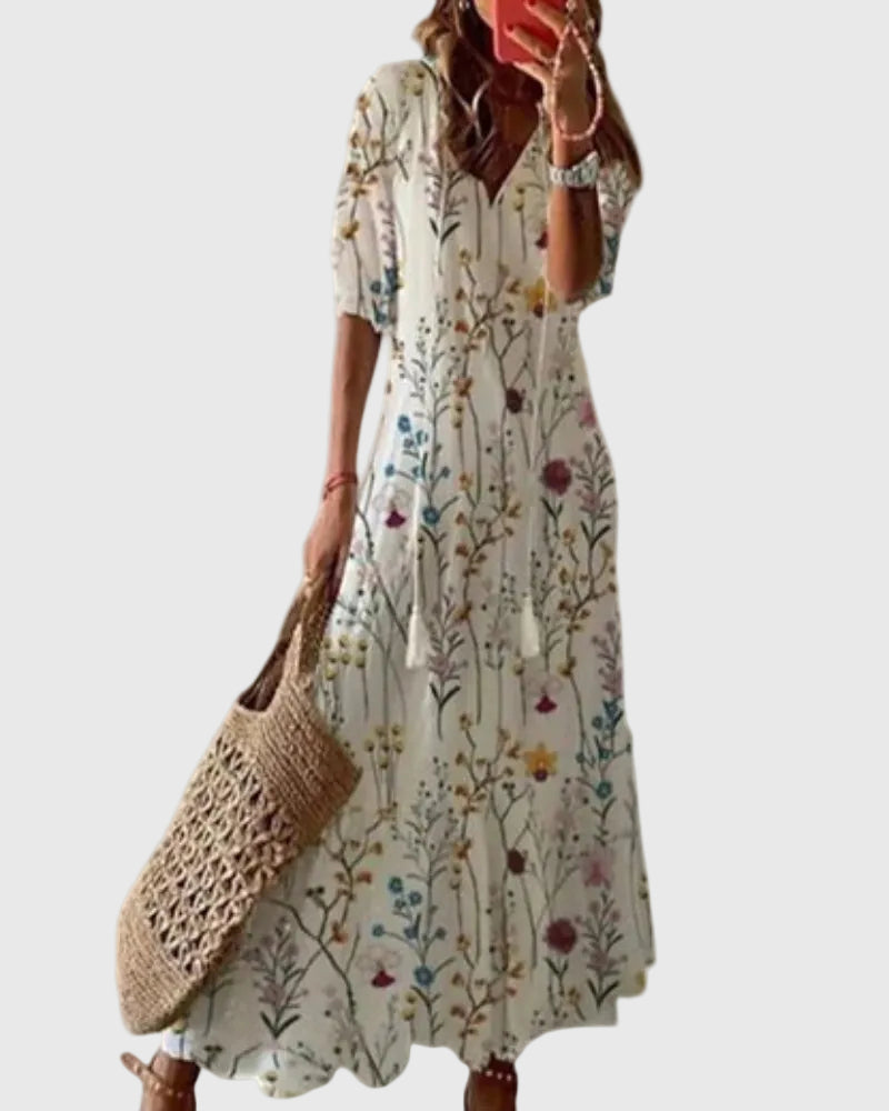 Amalia |Robe maxi d’été bohème vintage
