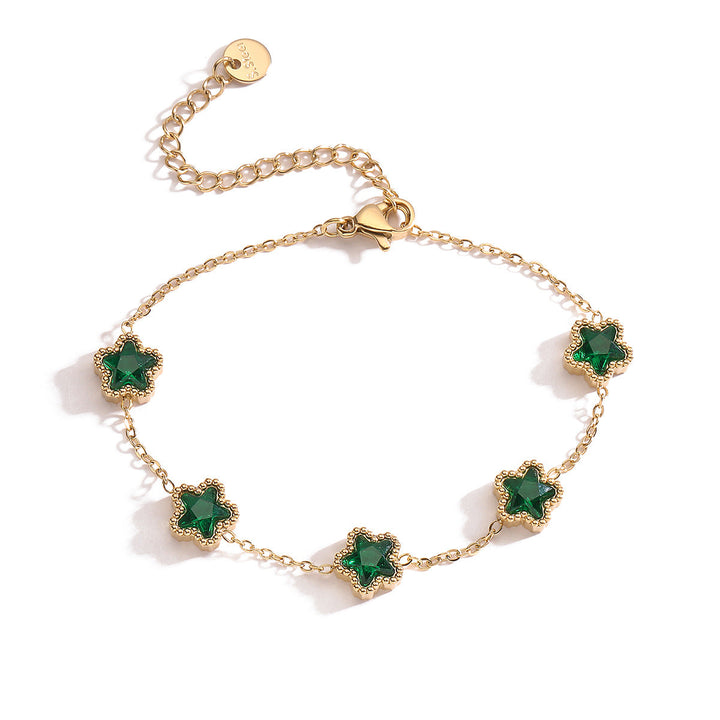 Bracelet élégant émeraude