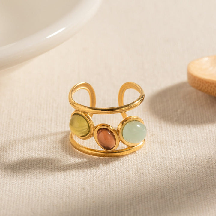 Bague trio élégante