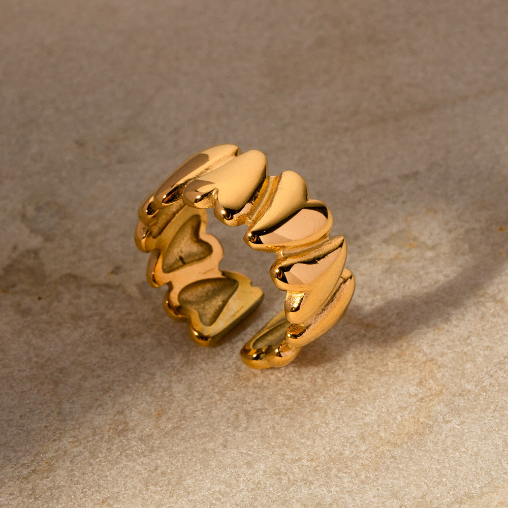 Bague cœurs infini