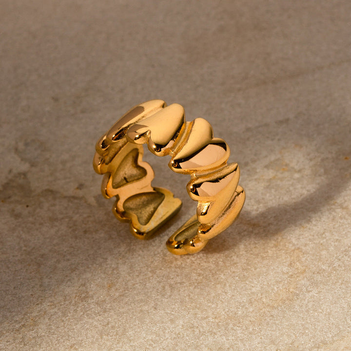 Bague cœurs infini