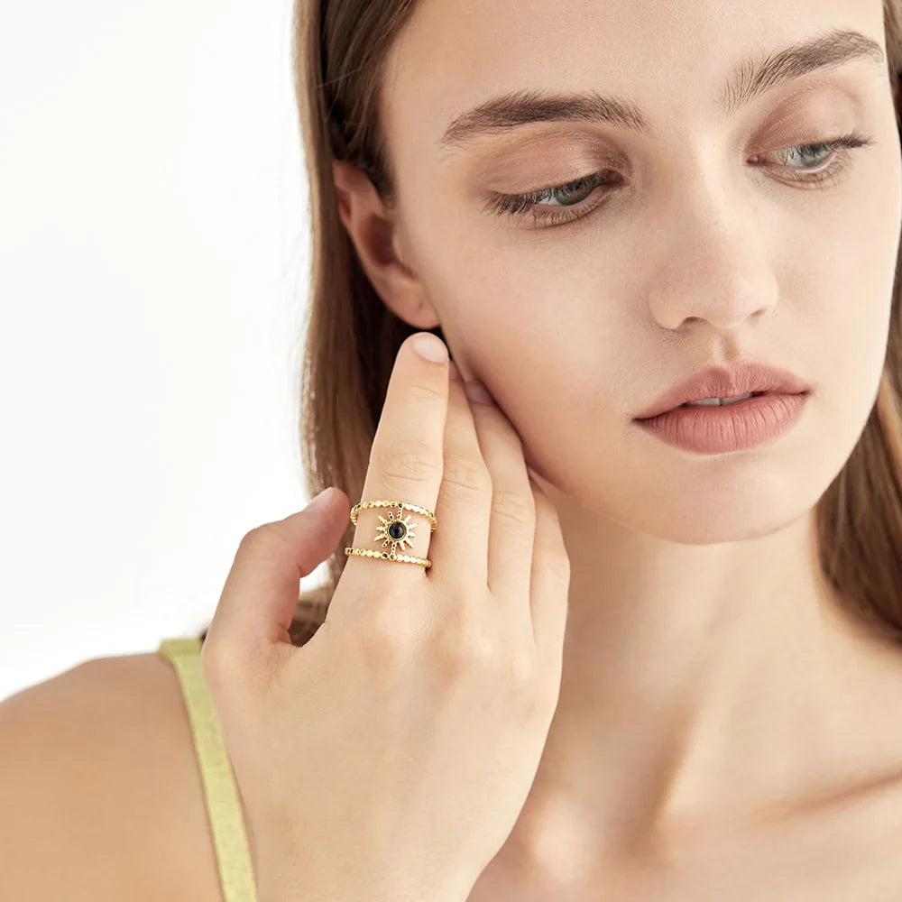 Bague soleil éclatant