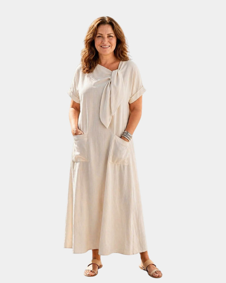 Abelle | Robe maxi avec décolleté noué