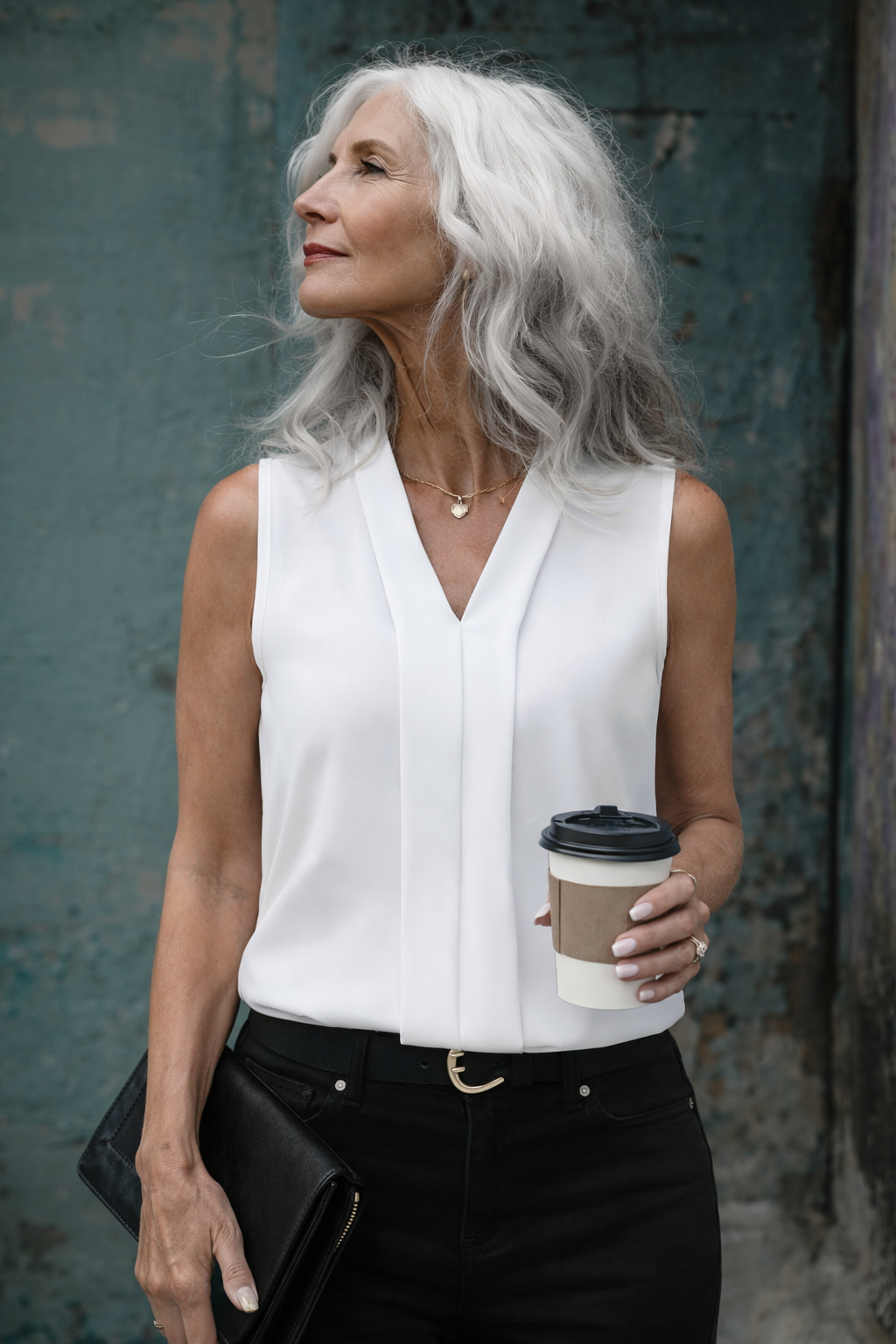 Blouse Élégance Sans Manches