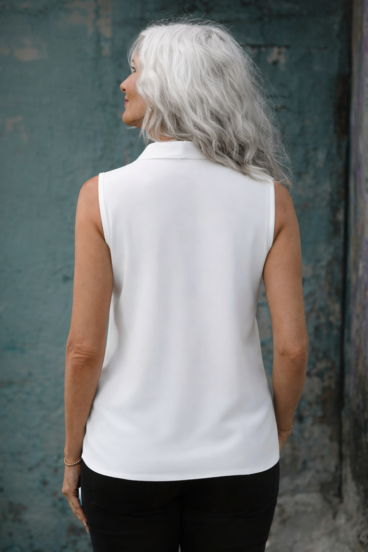 Blouse Élégance Sans Manches