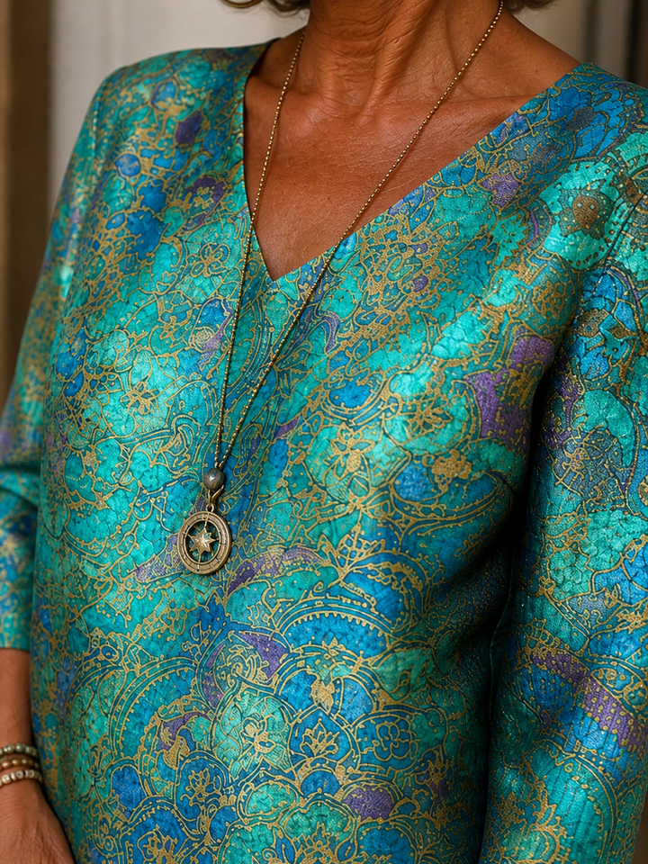 Bérangère™ — Blouse fluide élégante à imprimé raffiné