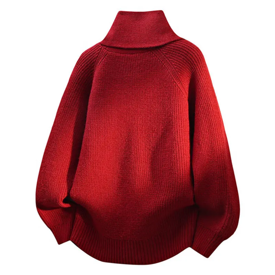 Pull élégant en maille à col écharpe