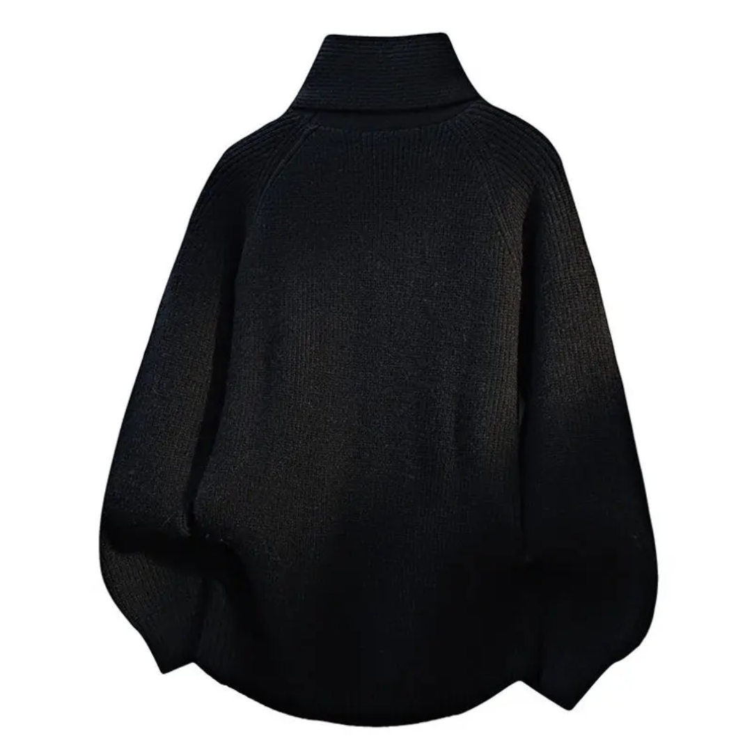 Pull élégant en maille à col écharpe