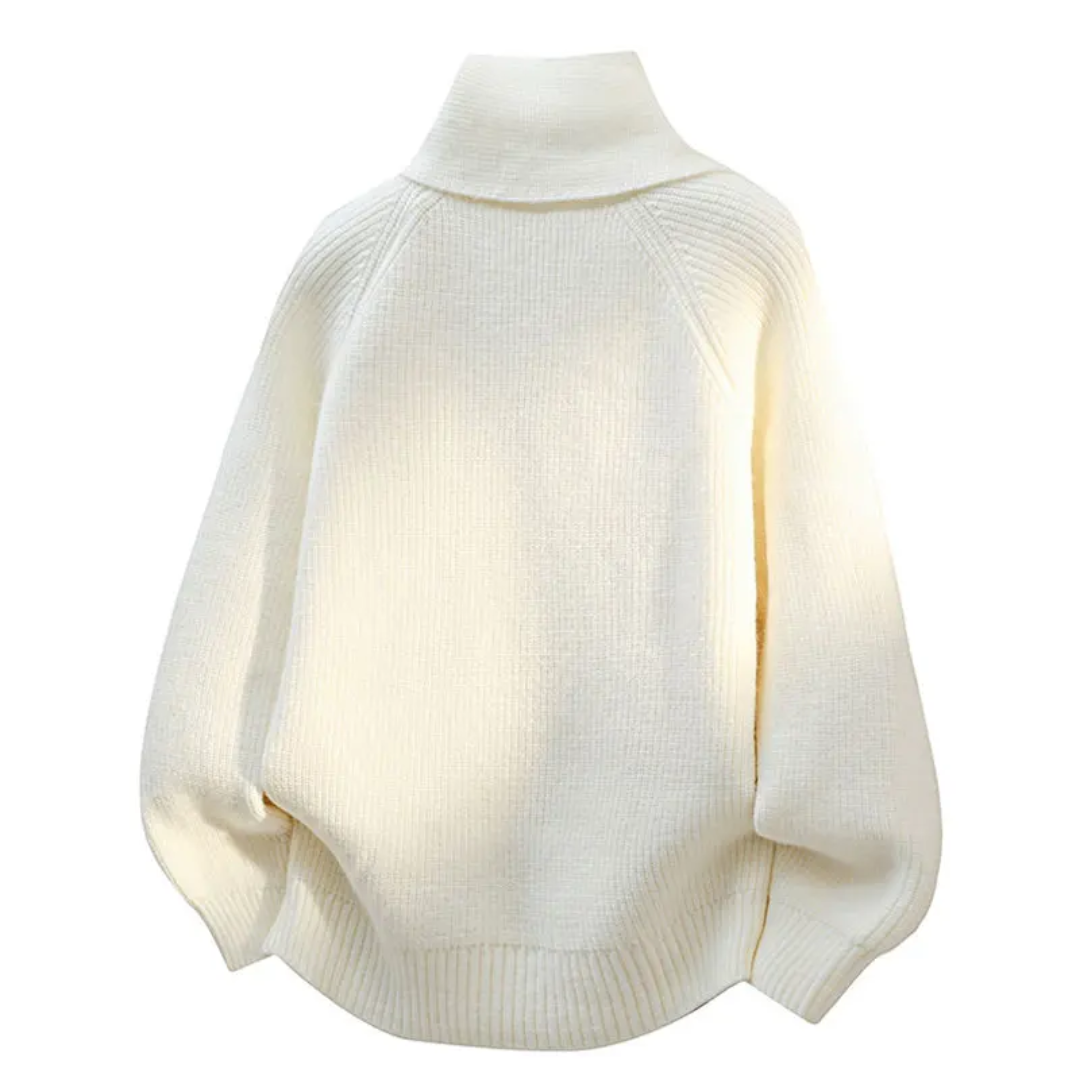 Pull élégant en maille à col écharpe