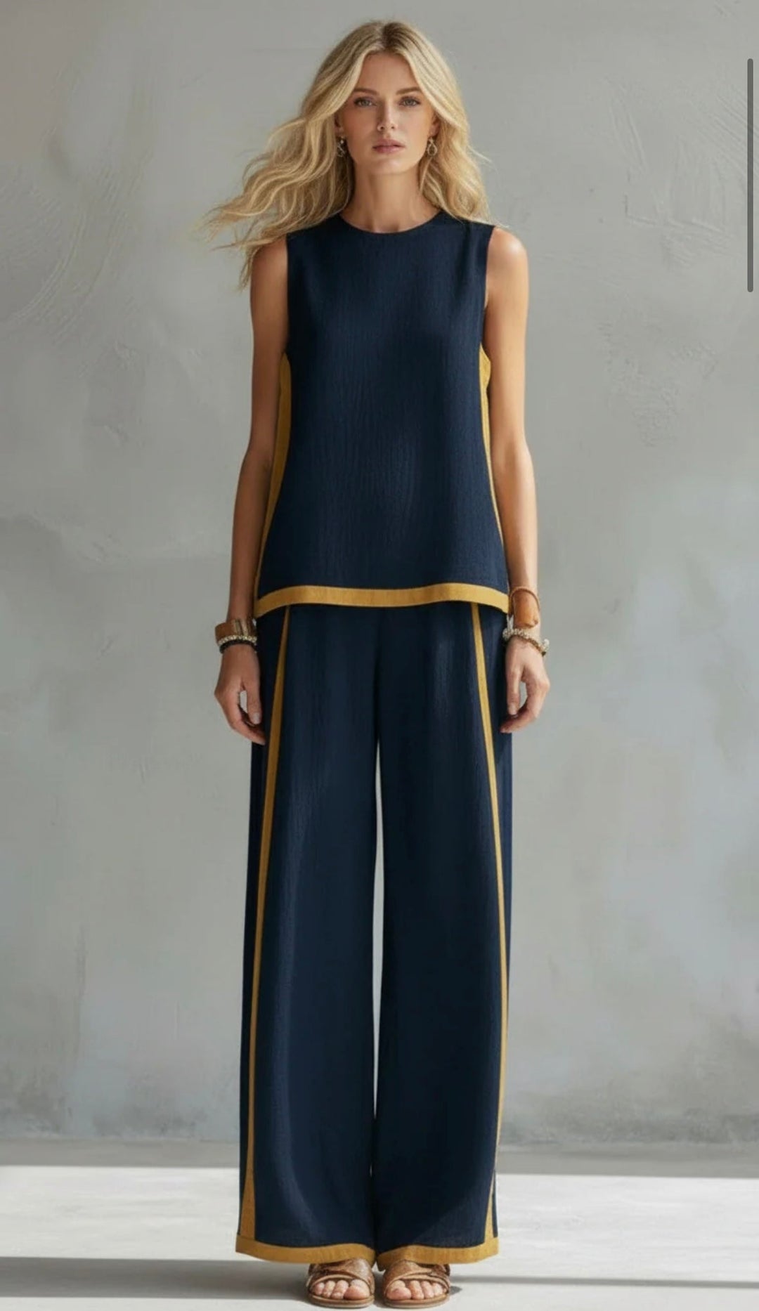 Leila | Ensemble Élégant en Coton et Lin